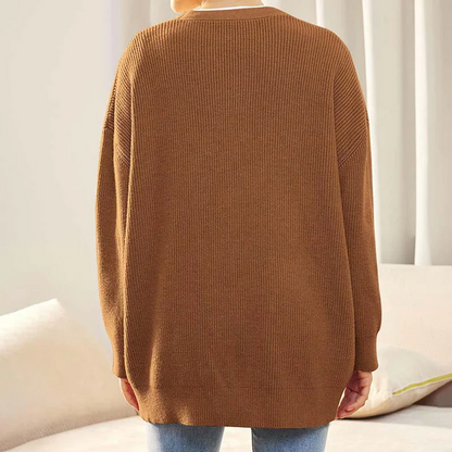 Abigail | Women's Ribbed Knit Cardigan Button-Down
