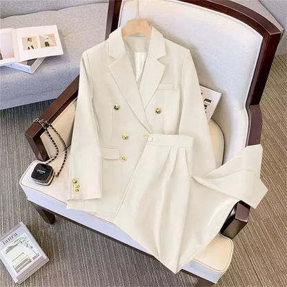 Eleanor | Women's Double-Breasted Blazer & Trousers Suit Two-Piece Set
